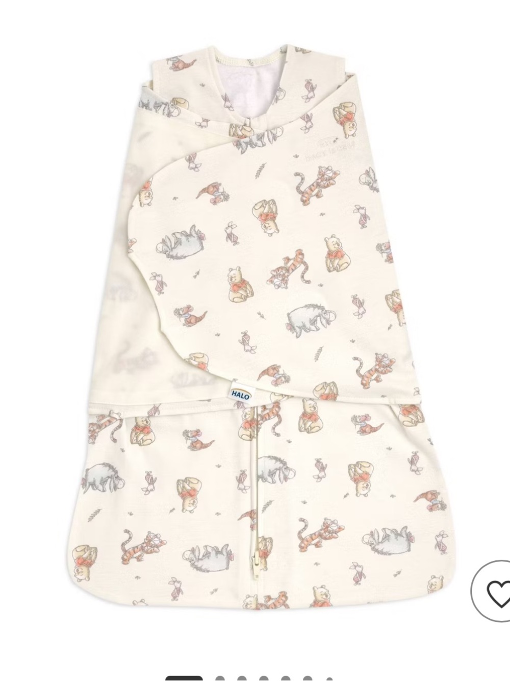 HALO SleepSack Swaddle for Kids - Cream Winnie the Pooh Print